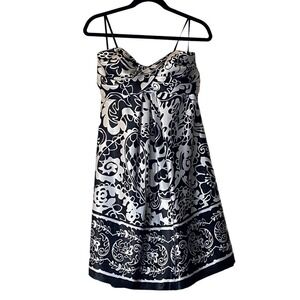 XSCAPE by Joanna Chen 14 strapless homecoming prom evening black&white